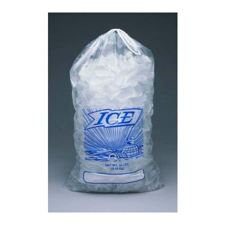Lk Packaging Printed Drawstring Metallocene Ice Bags, 12"W x 19"L, 1.35 Mil, 500/Pack H19PDS